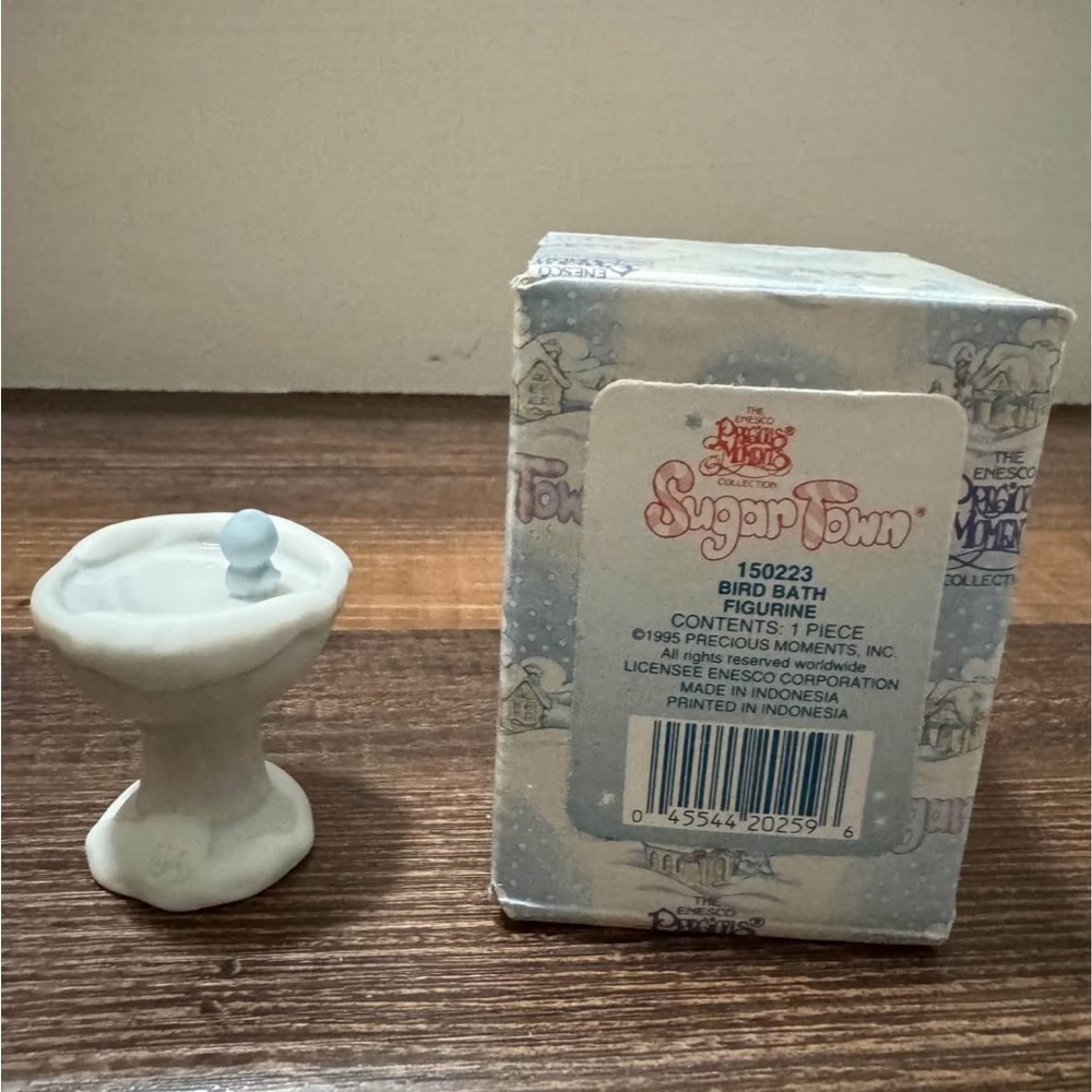 Precious moment, birdbath figurine